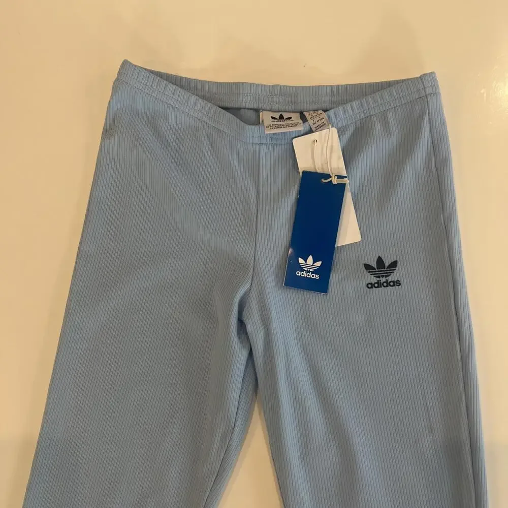 $35 NWT adidas Big Girls RIB  Pull-On Flare Blue Pants Size M(11-12) - Picture 4 of 7